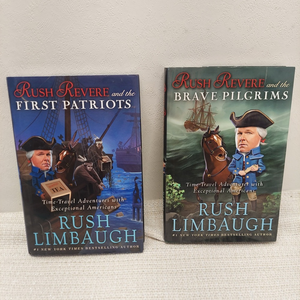 Rush Limbaugh Rush Revere Book Set Brave Pilgrims & First Patriots Hardcover 2pc